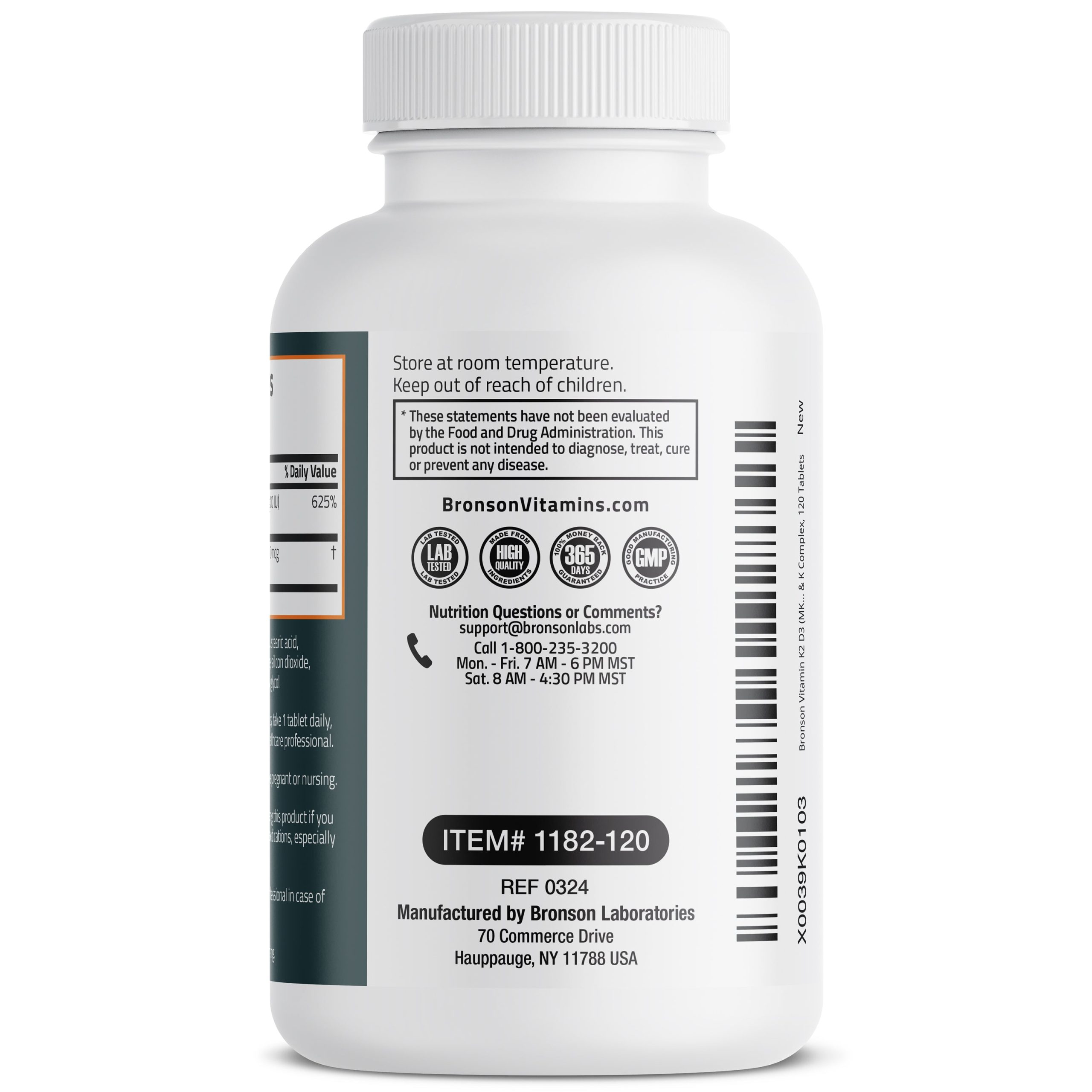 Bronson Vitamin K2 + D3 5000IU (120 Capsules) - Image 3