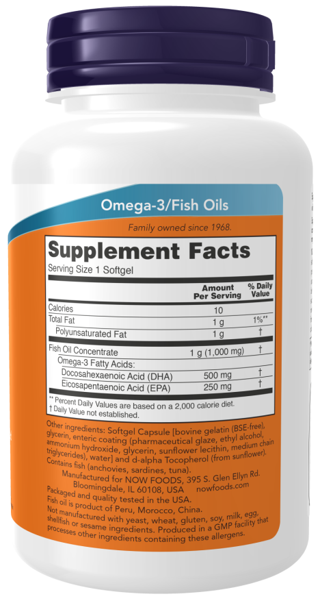 NOW Foods DHA-500 with 250 EPA (90 Softgels) - Image 2