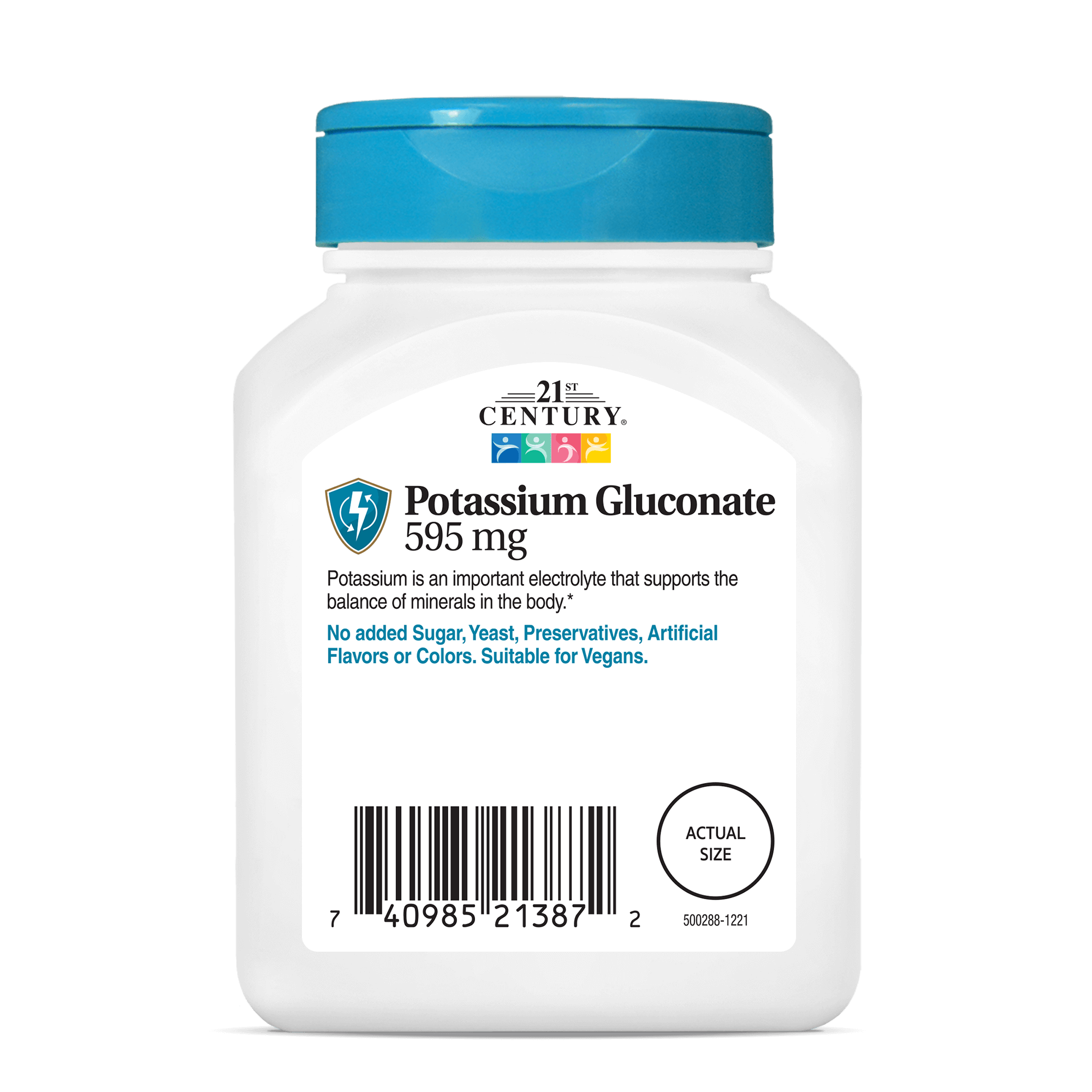 21st Century Potassium Gluconate 595mg-(110 Tablets) - Image 4