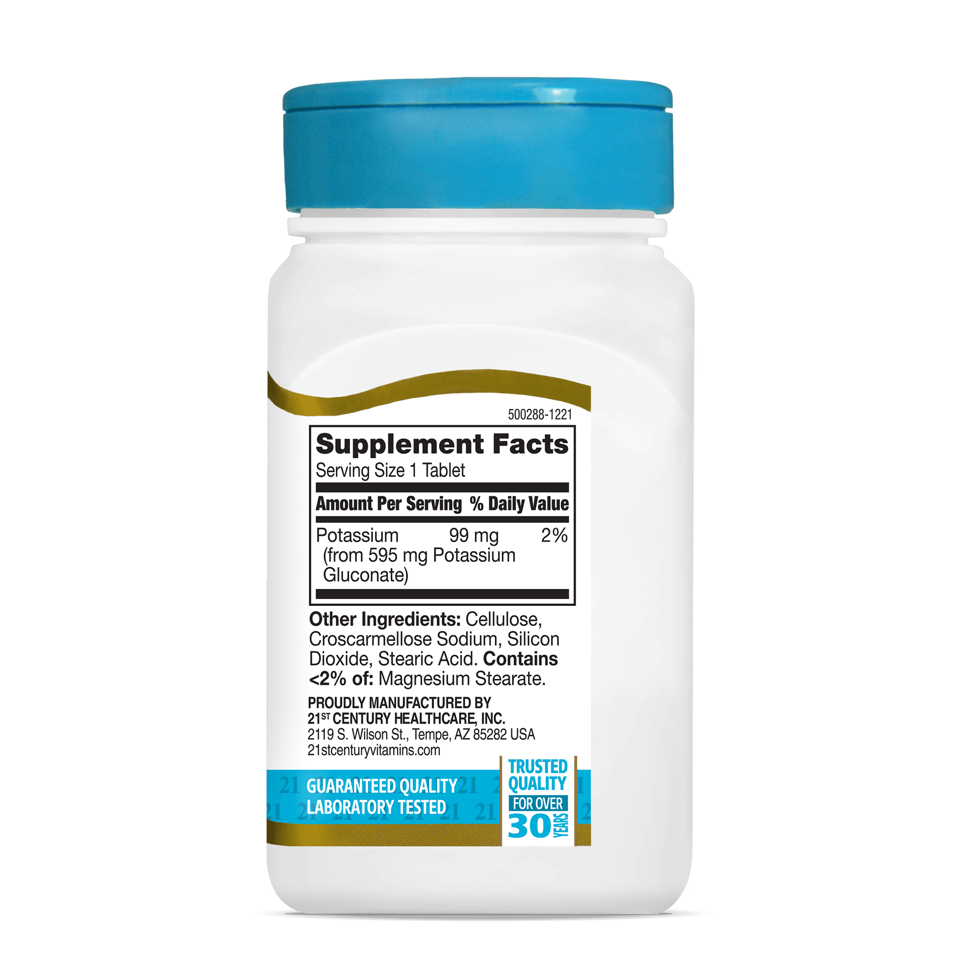 21st Century Potassium Gluconate 595mg-(110 Tablets) - Image 3