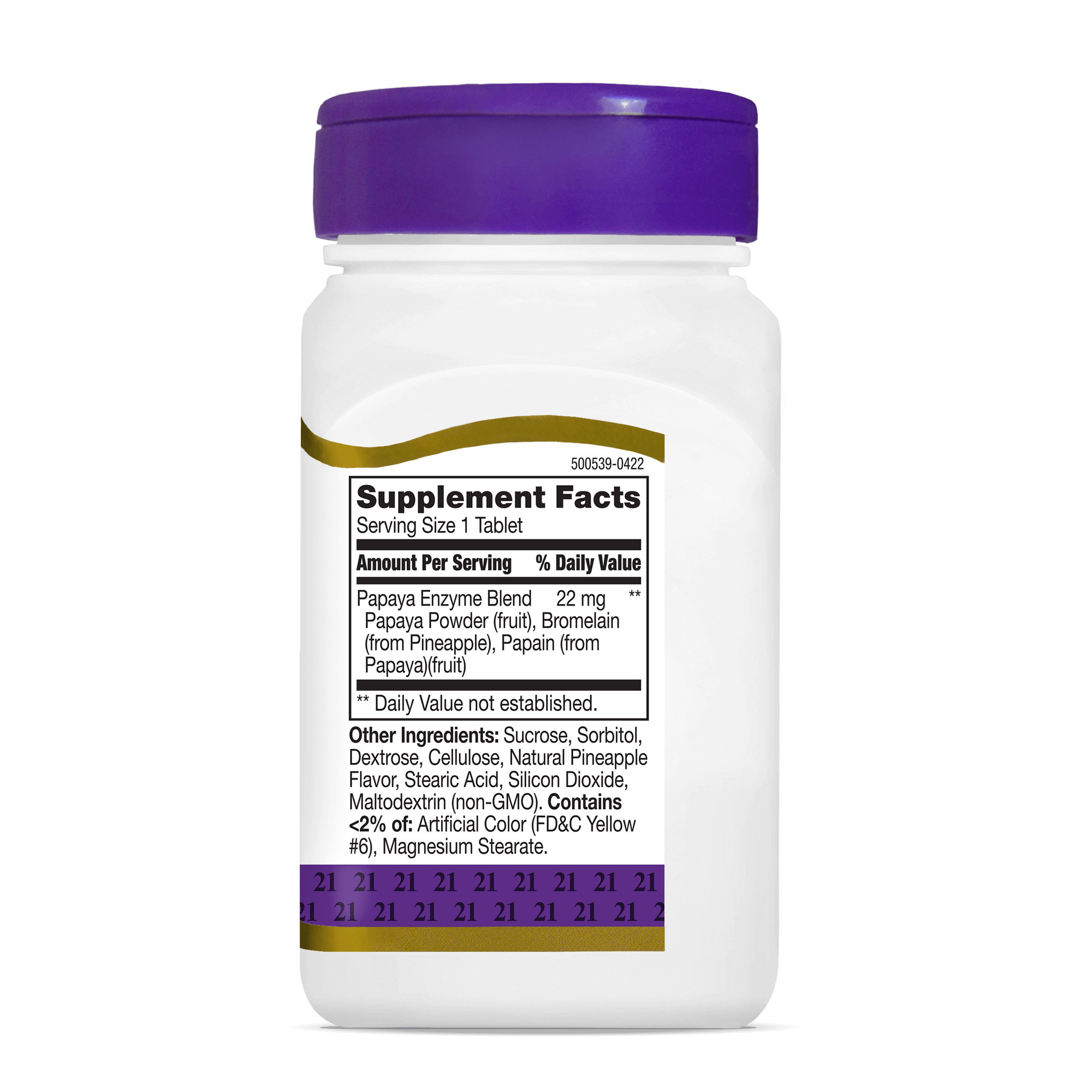 21st Century Papaya Enzyme Chewable -(100 Tablets) - Image 3