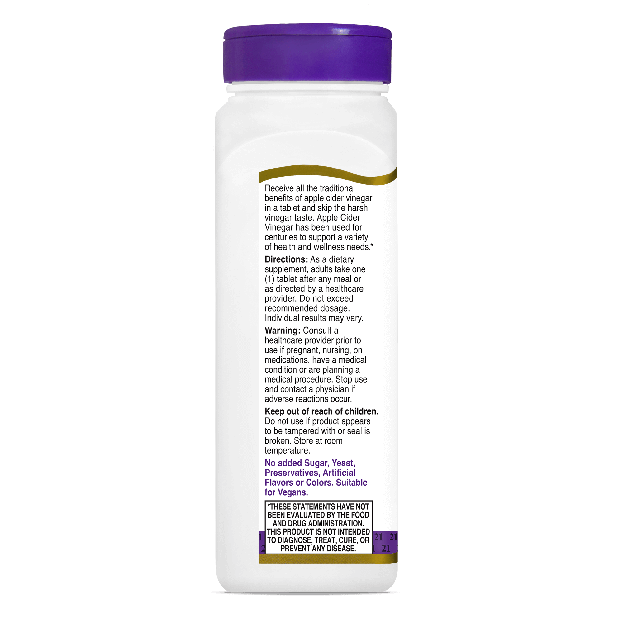 21st Century Apple Cider Vinegar 300mg-(250 Tablets) - Image 2