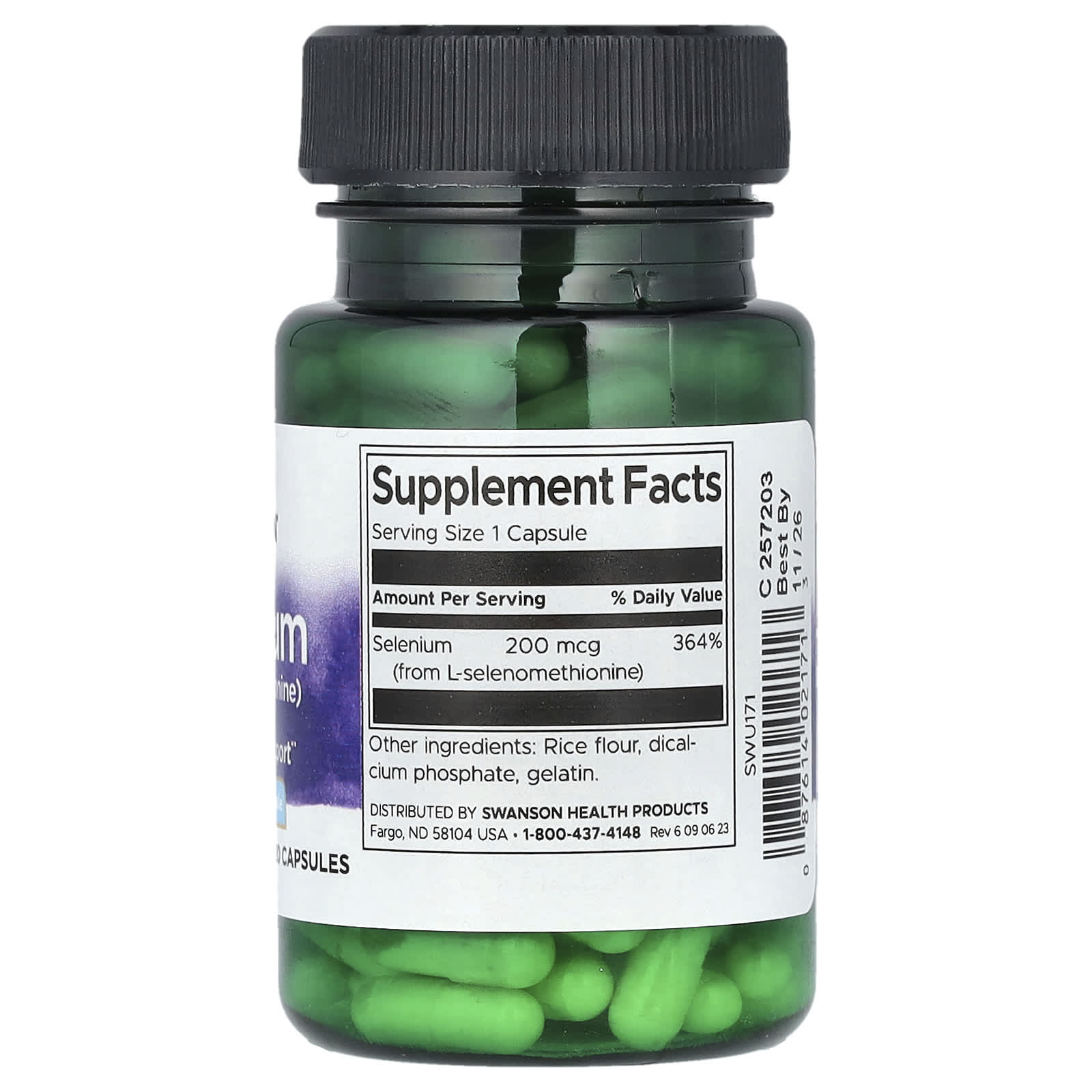 Swanson Selenium 200 mcg-(120 Capsules) - Image 2