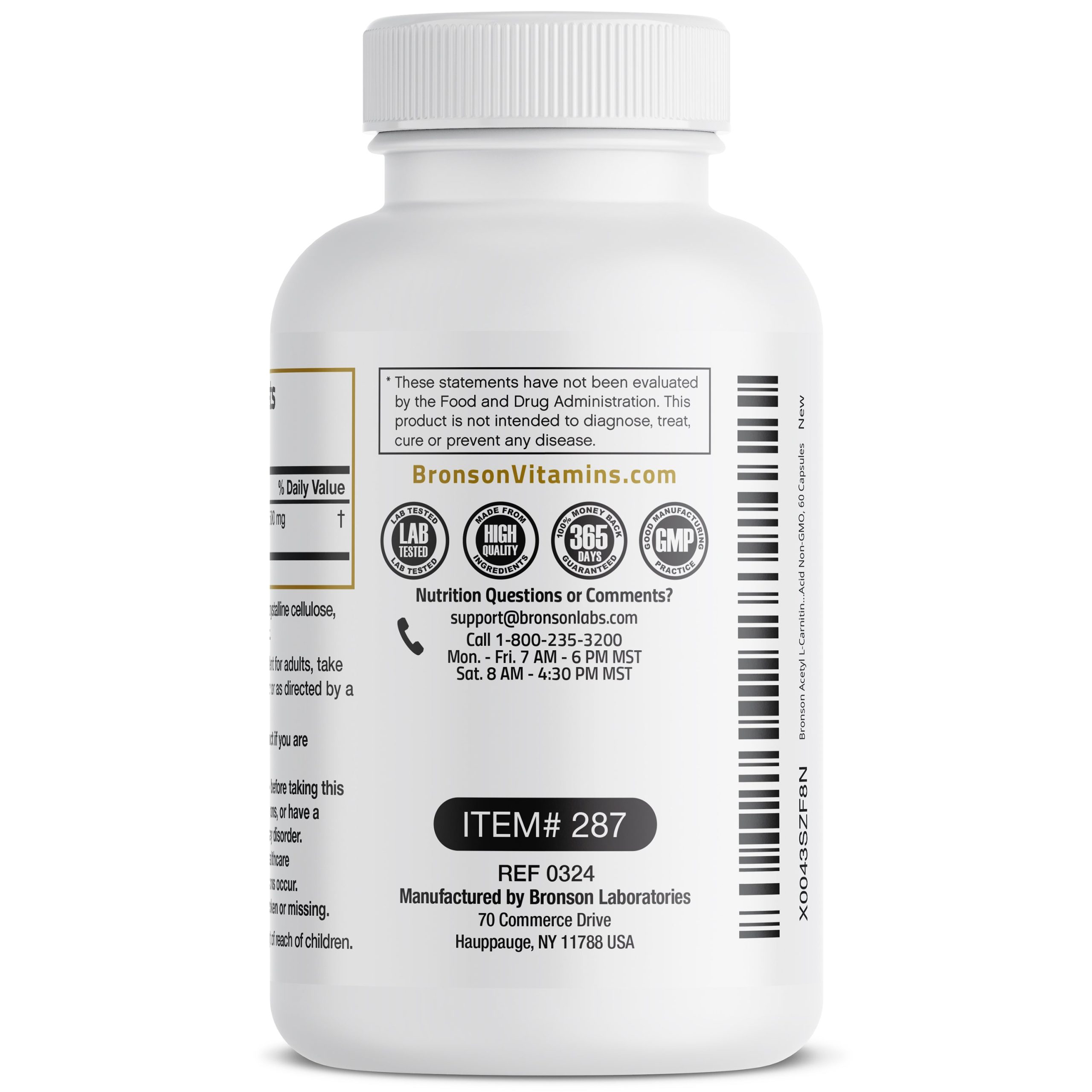 Bronson L-Carnitine 500 MG – (60 Capsules) - Image 3
