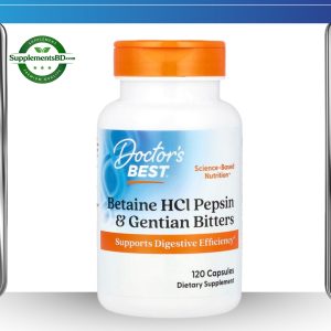 Doctor's Best Betaine HCl Pepsin & Gentian Bitters-(120 Capsules)