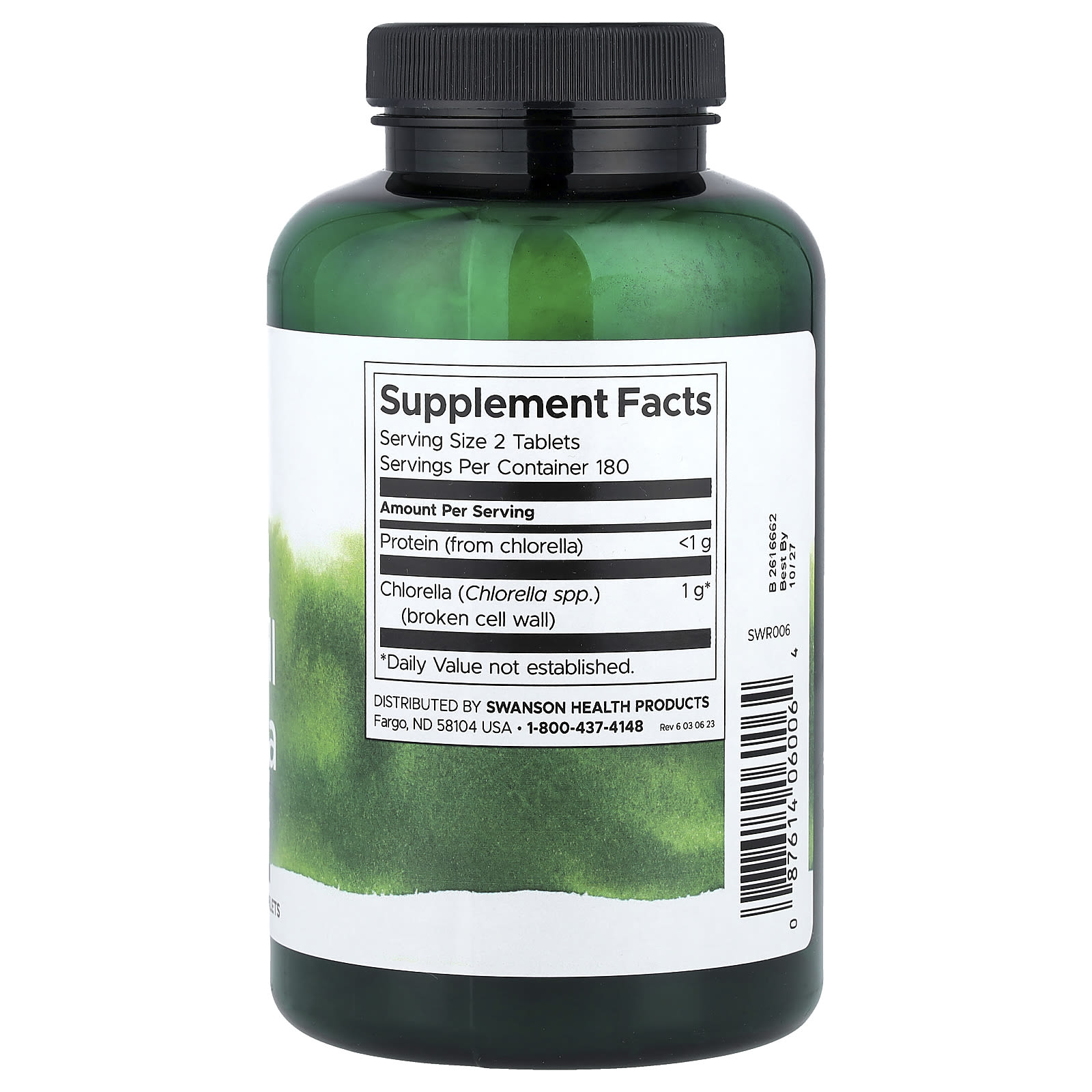 Swanson Broken Cell Wall Chlorella-(360 Tablets) - Image 2