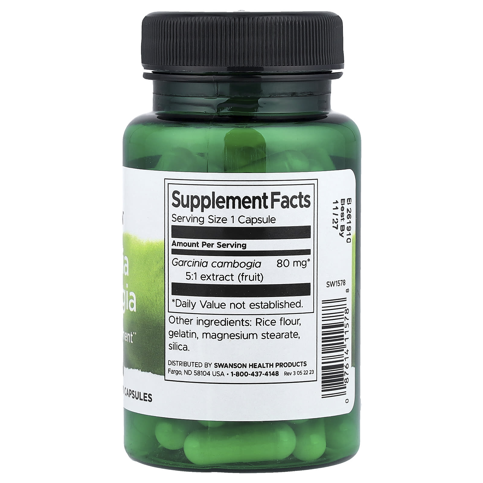 Swanson Garcinia Cambogia 5:1 Extract -(60 Capsules) - Image 2