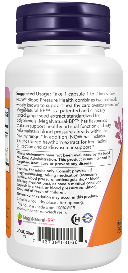 NOW Blood Pressure Health (90Veg Capsules) - Image 3