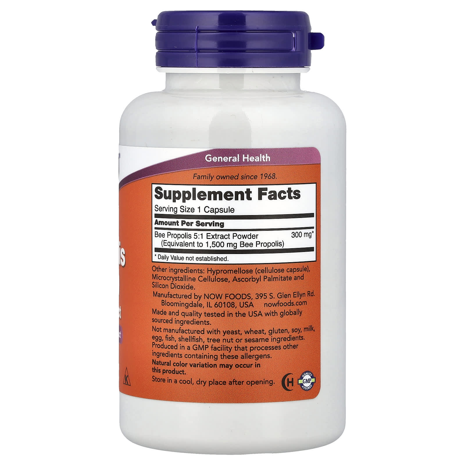 NOW Foods Propolis 1500 – (100 Capsules) - Image 2