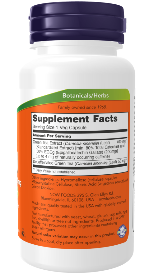 Now Foods EGCg Green Tea Extract 400mg – (180 Veg Capsules) - Image 2