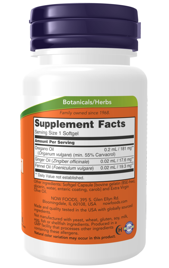 Now Oregano Oil –(90 Softgels) - Image 2