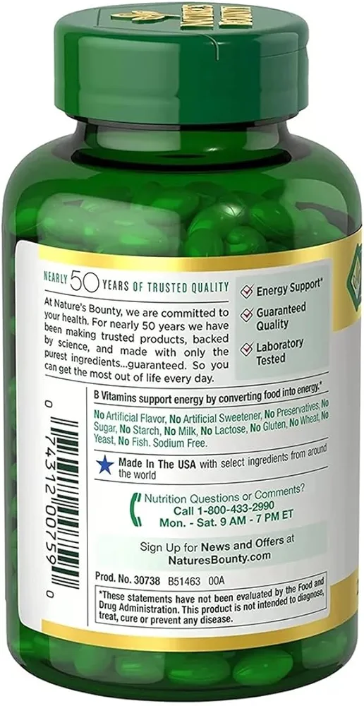 Nature’s Bounty Biotin (10,000 mcg) – (250 Softgels) - Image 2