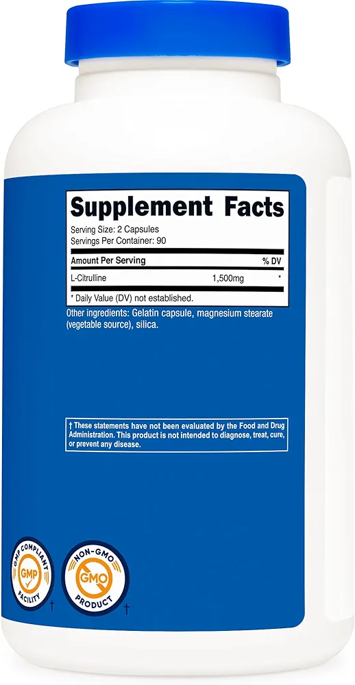Nutricost L-Citrulline 1500mg-(180 Capsules) - Image 2