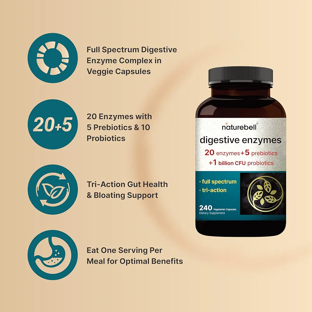 NatureBell Digestive Enzymes – (240 Capsules) - Image 3