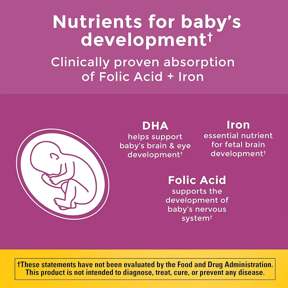 Prenatal Multivitamin Folic Acid + DHA – (90 Softgels) - Image 3