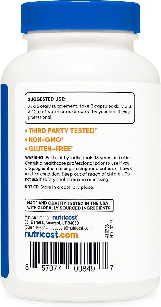 Nutricost L-Citrulline 1000mg-(120 Capsules) - Image 3