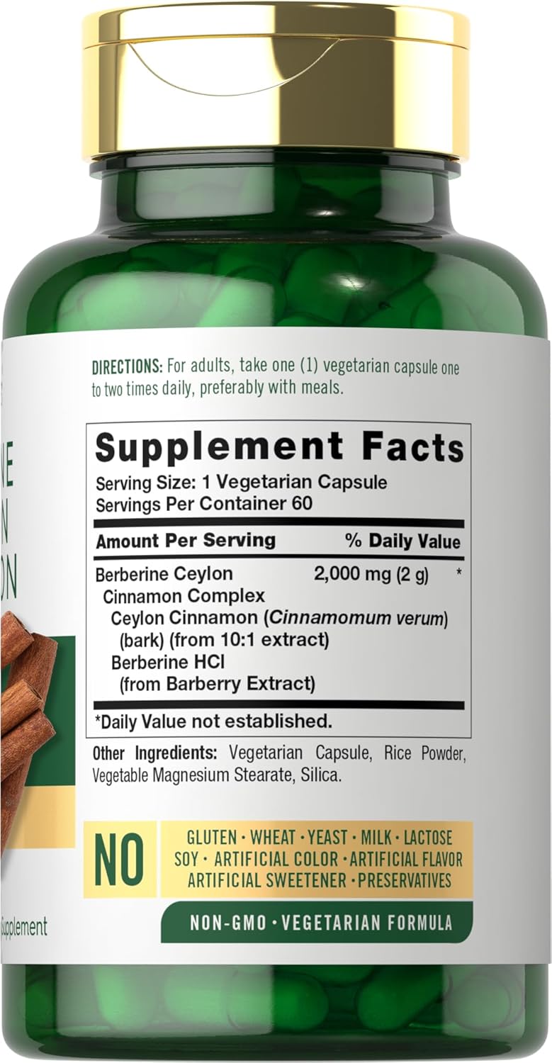 Carlyle Berberine & Ceylon Cinnamon – (60 veg.capsules) - Image 2