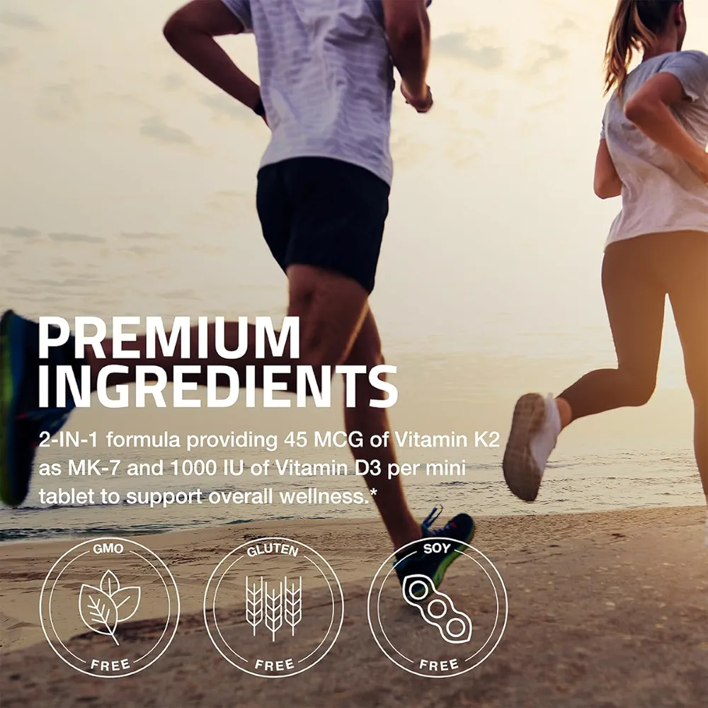 Bronson Vitamin K2 + D3 Minis (MK-7) (360 Tablets) - Image 3