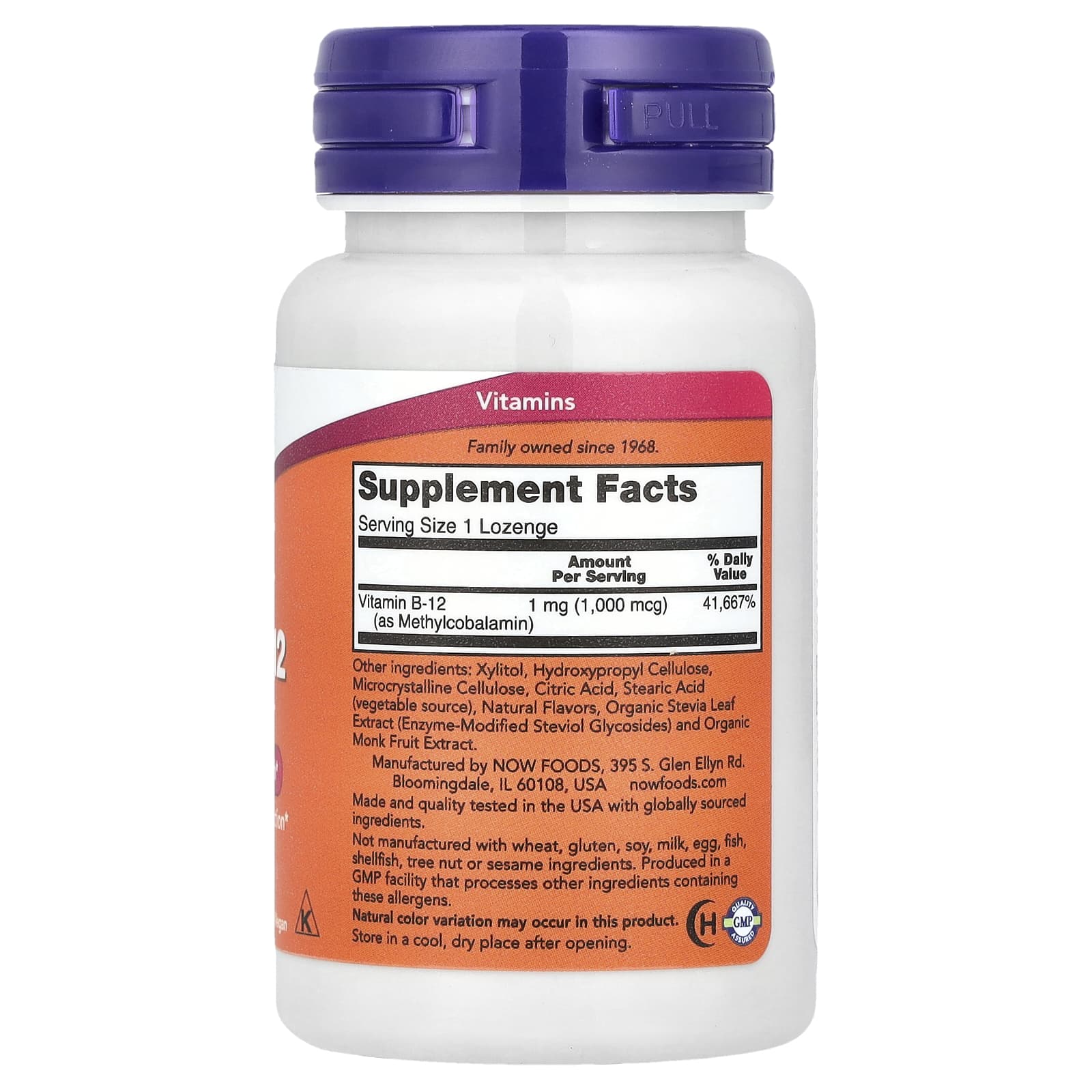 NOW Foods Methyl B-12, 1,000 mcg (100 Lozenges) - Image 2