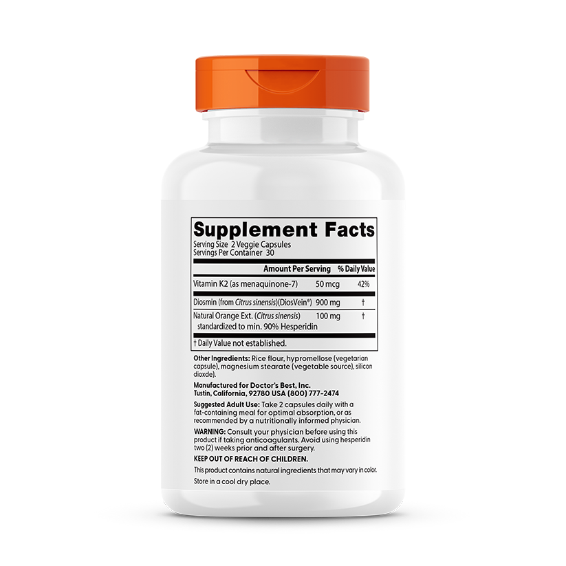 Doctors Best Vein Support-(60 Veggie Caps) - Image 2