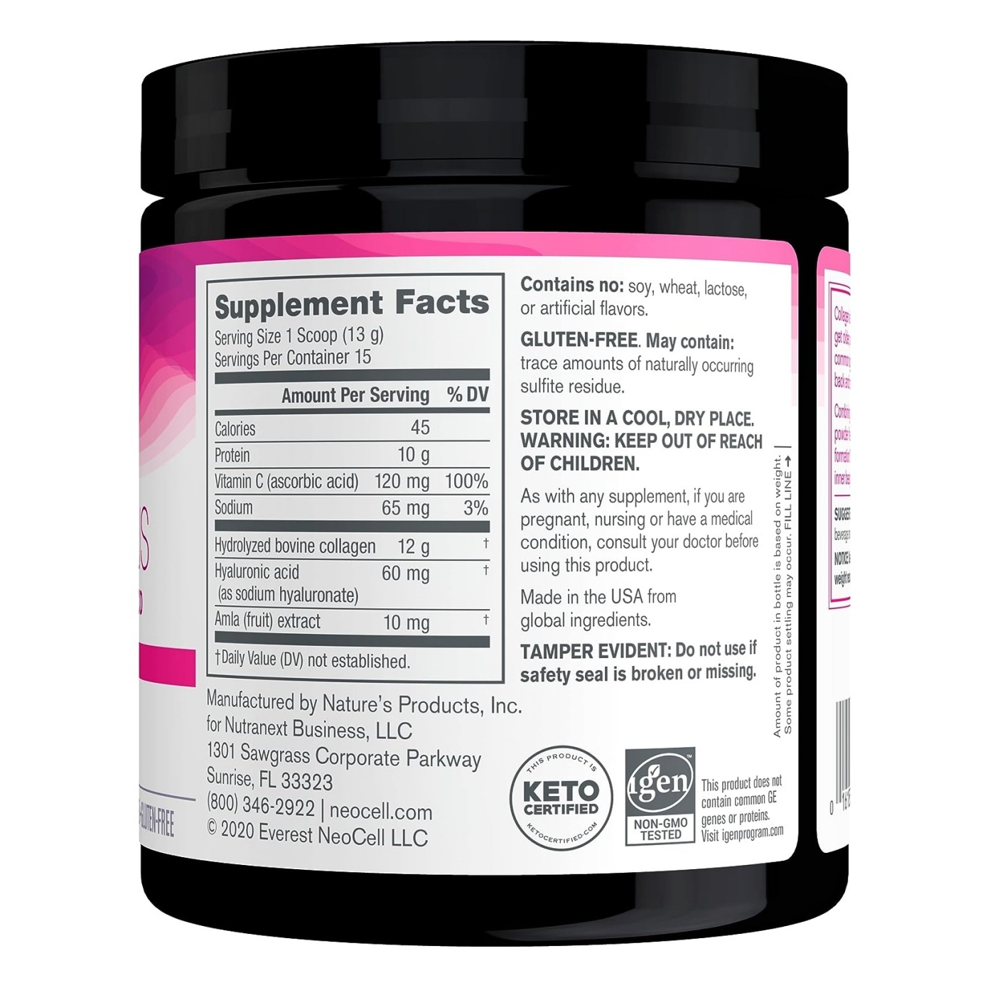 NeoCell – Super Collagen Plus with Vitamin C and Hyaluronic Acid – 195 gram - Image 2