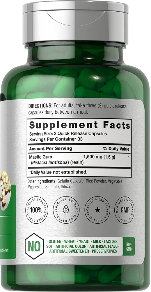 Horbäach Mastic Gum1500mg -(100 Capsules) - Image 2