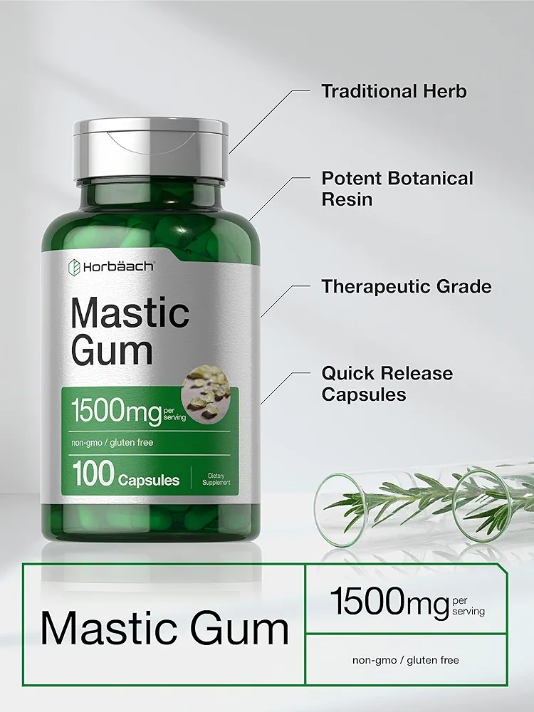 Horbäach Mastic Gum1500mg -(100 Capsules) - Image 3