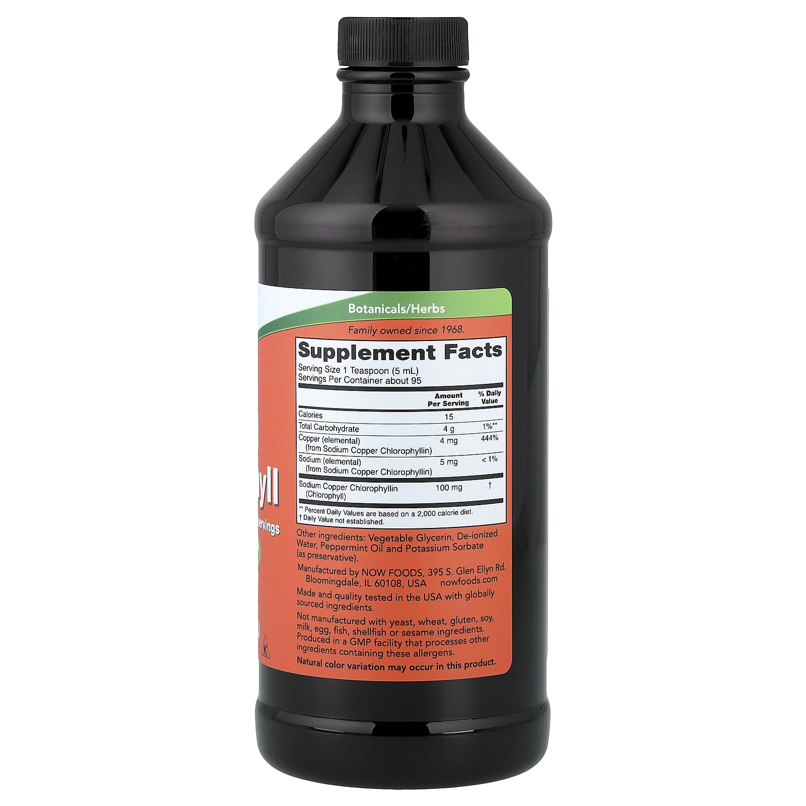 NOW Foods Liquid Chlorophyll Mint 16 fl oz (473 ml) - Image 2