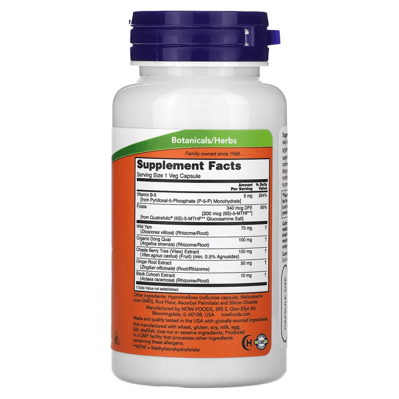 NOW Foods Female Balance – (90 Veg Capsules) - Image 2