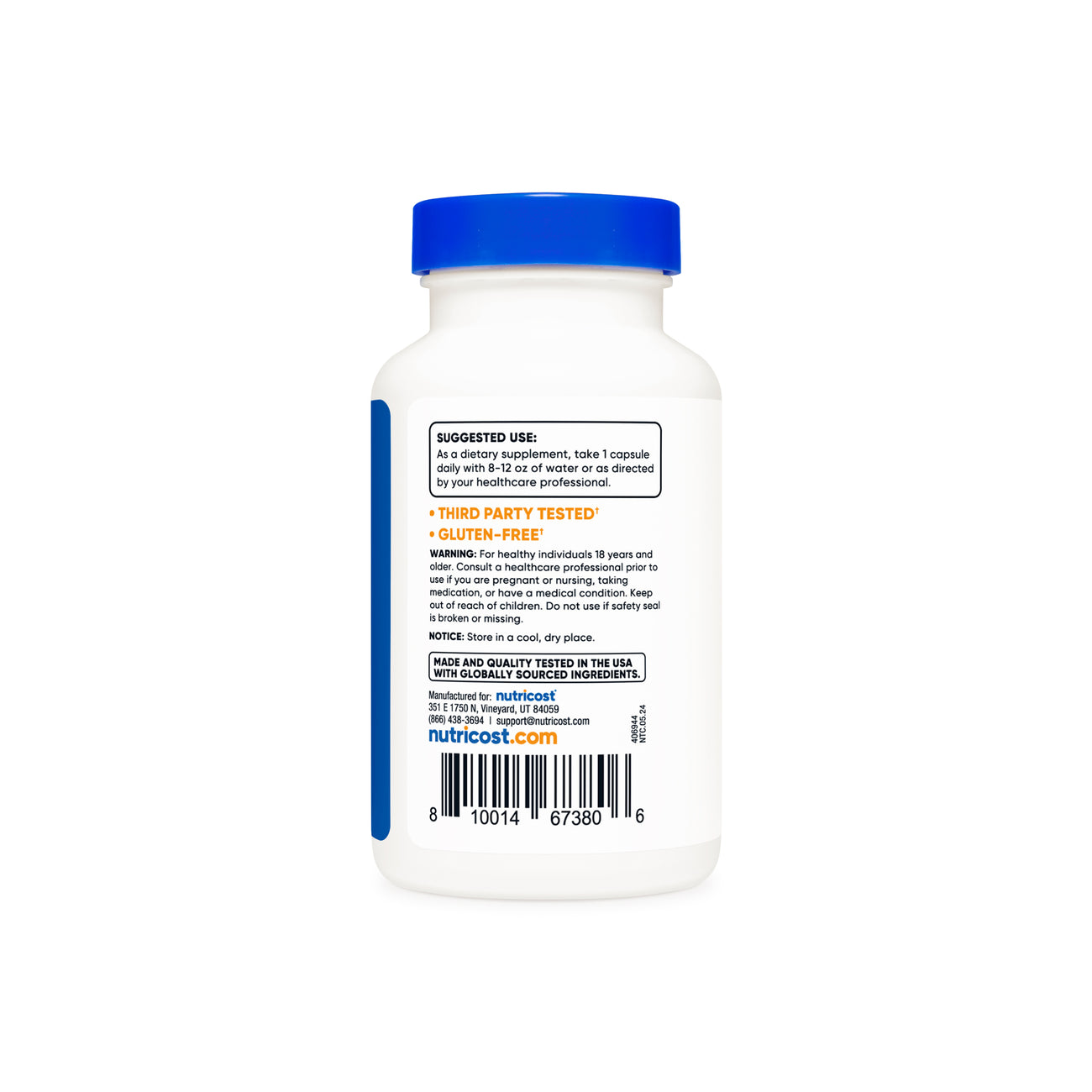 Nutricost Calcium D-Glucarate -(120 Capsules) - Image 3