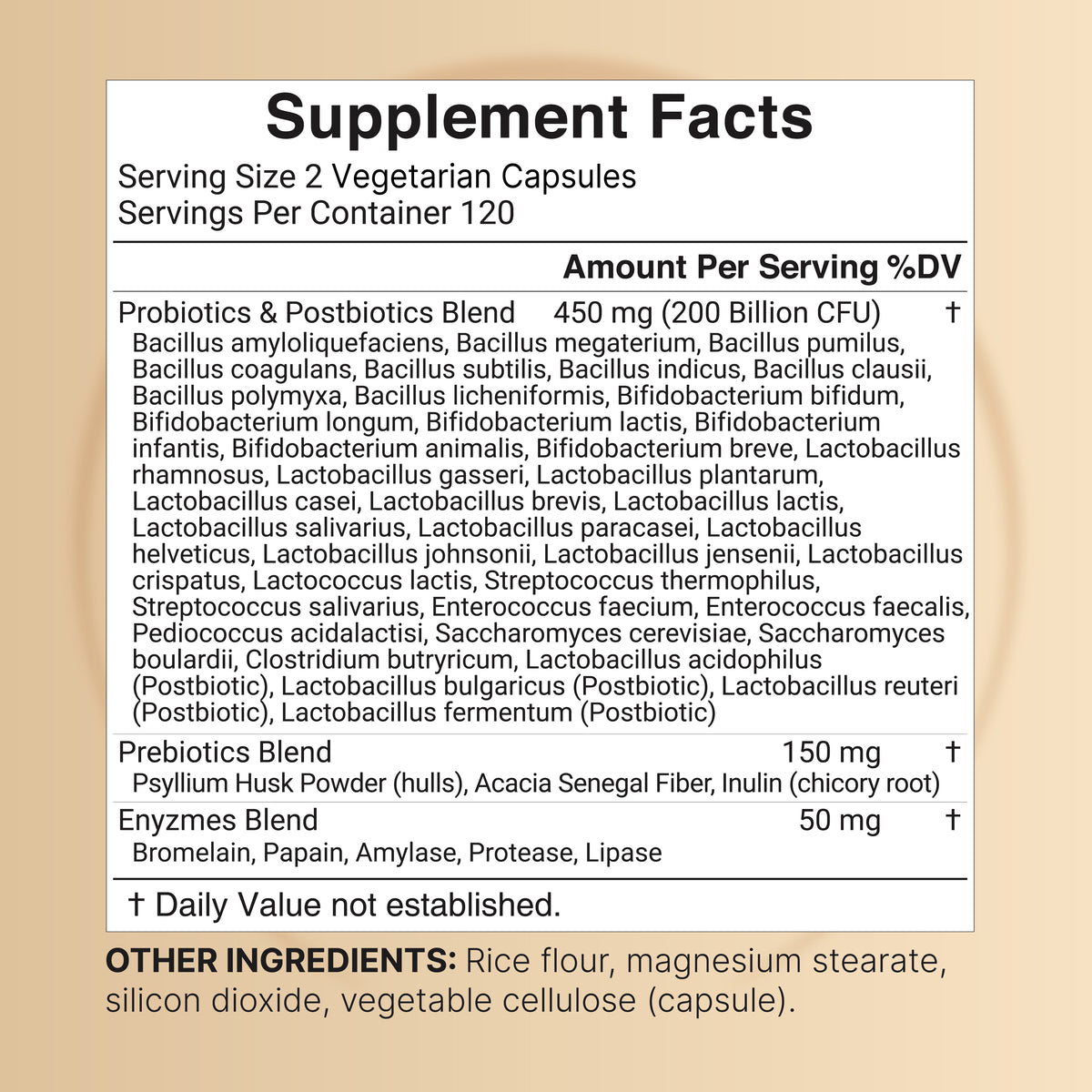 NatureBell 200 Billion CFU Per Serving – (240 Veggie Capsules) - Image 2