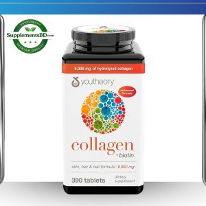 Youtheory Collagen + Biotin: The Ultimate Skin, Hair & Nail Formula (390 Tablets)