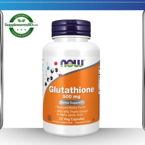 NOW Foods Supplements Glutathione 500 mg – (60 Veg Capsules)