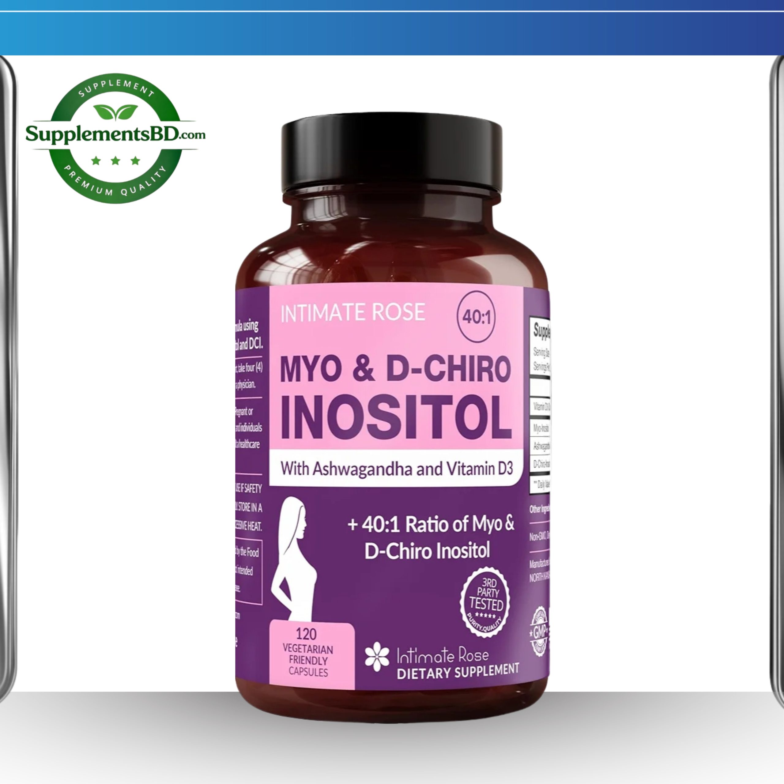 Intimate Rose Myo and D-Chiro Inositol – (120 Vegetarian Capsules)