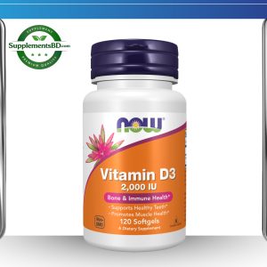 NOW Foods Vitamin D-3 2,000 IU, High Potency, (120 Softgels)