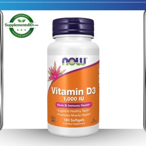 NOW Foods Vitamin D-3 1,000 IU, High Potency, (180 Softgels)