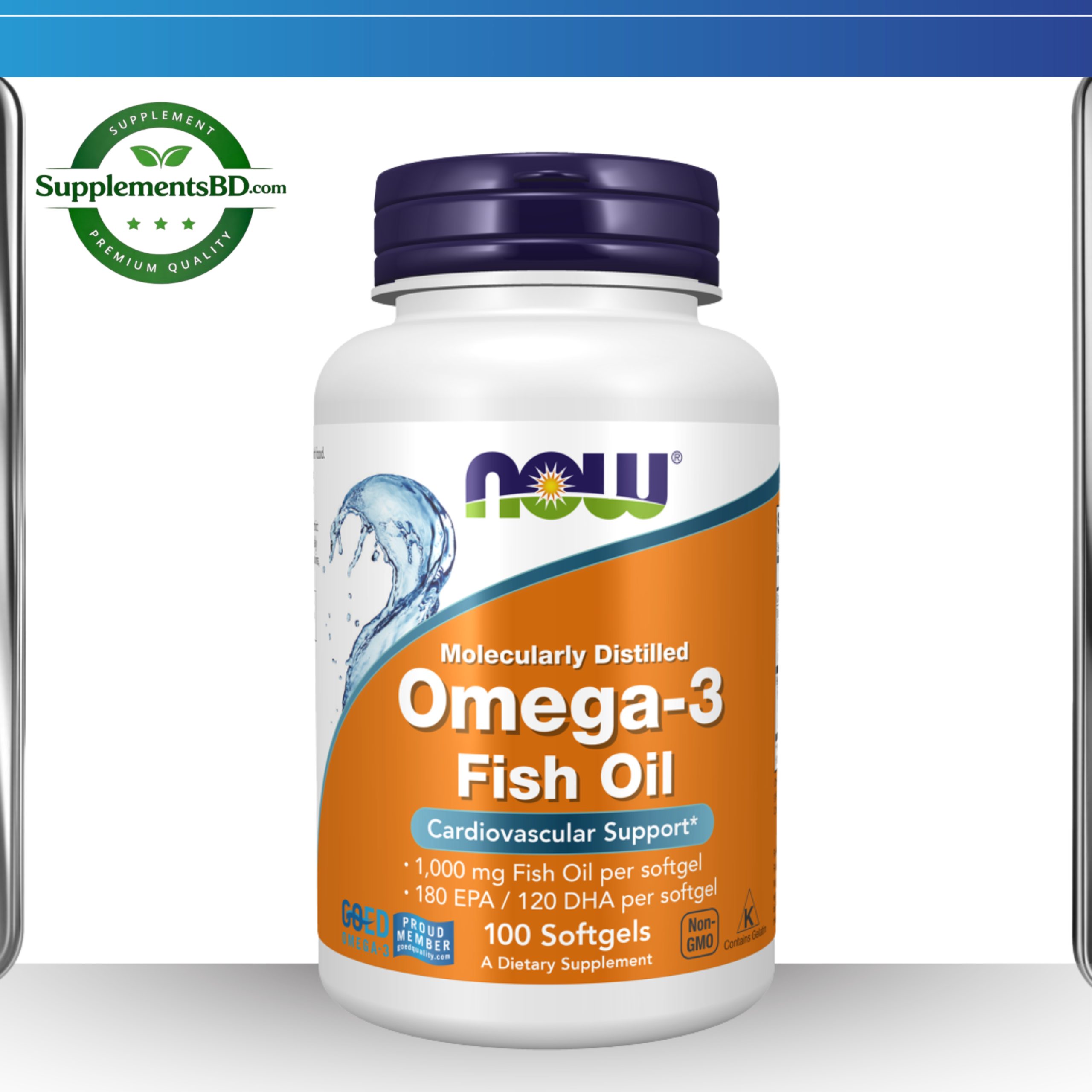 NOW Foods Supplements, Omega-3 Fish Oil (100 Softgels)
