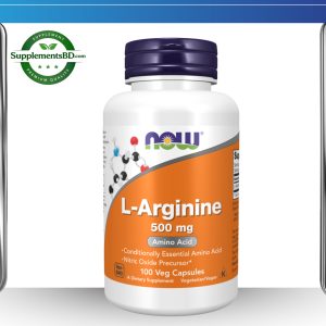 Now L-Arginine (500 mg) – (100 Veg Capsules)