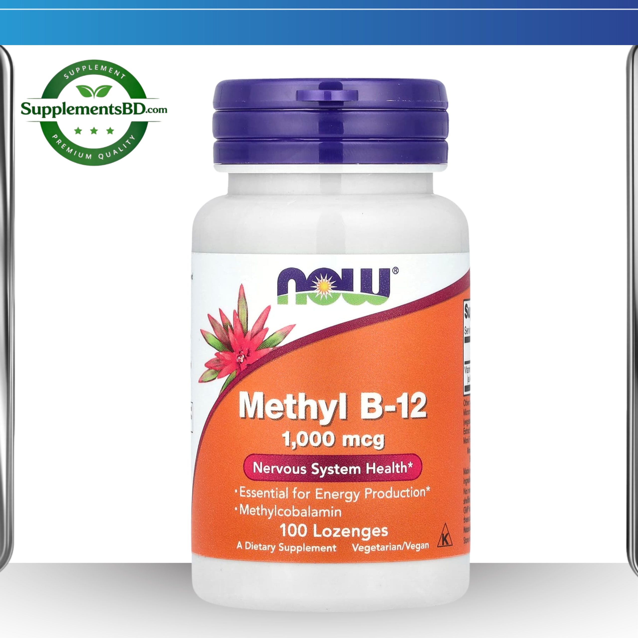 NOW Foods Methyl B-12, 1,000 mcg (100 Lozenges)