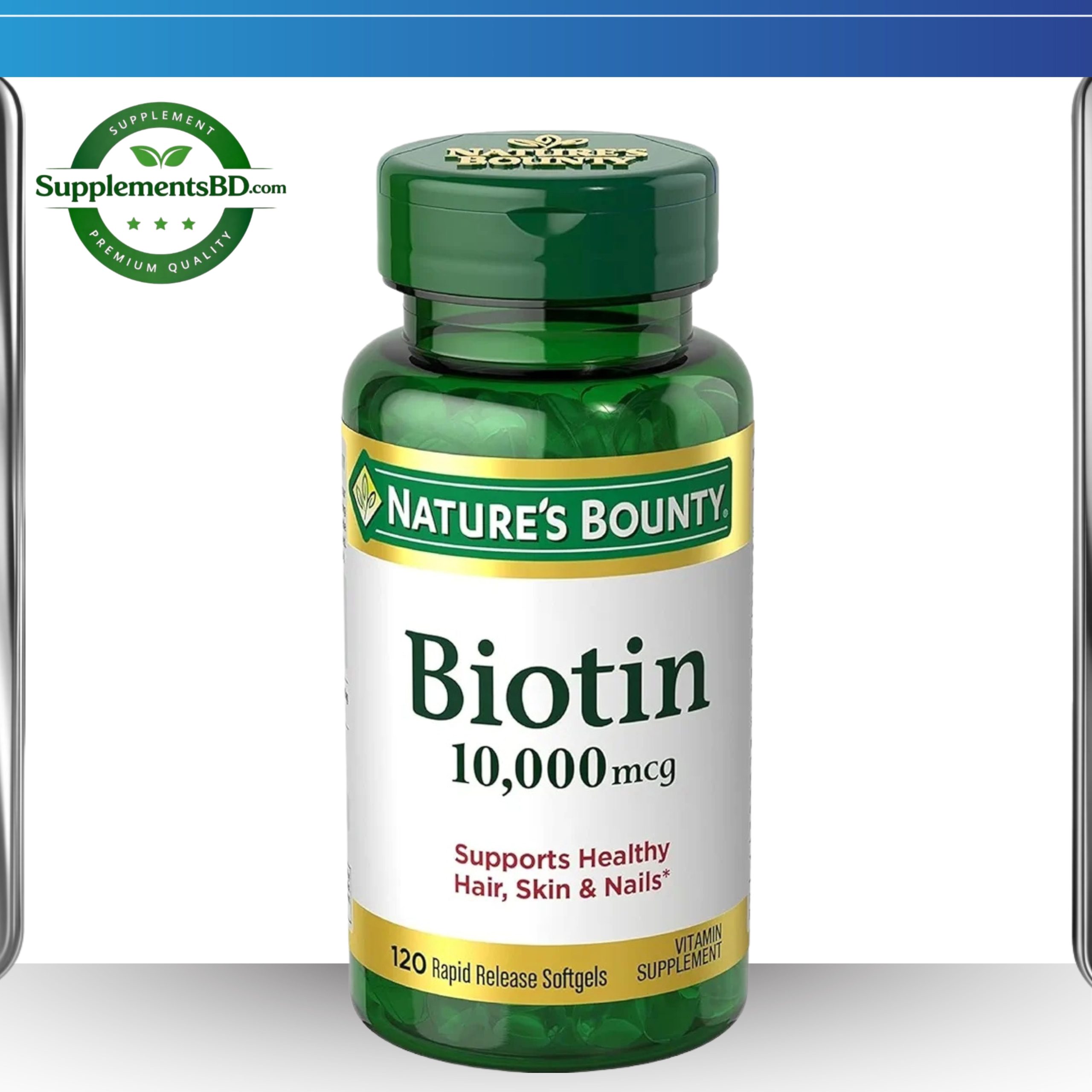 Nature’s Bounty Biotin (10,000 mcg) – (120 Softgels)
