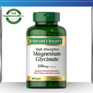 Nature's Bounty Magnesium Glycinate 240 Mg- (180 Capsules)