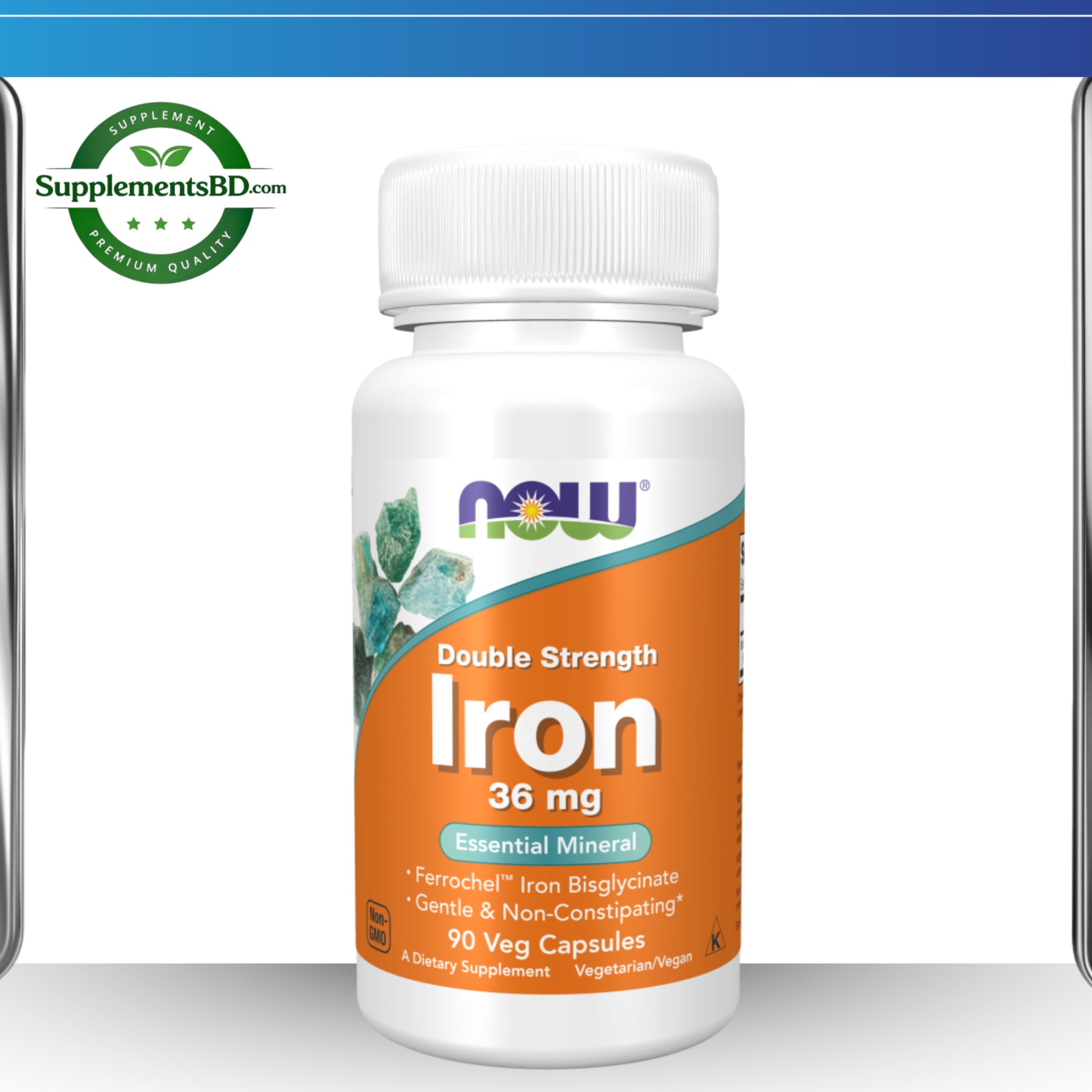 NOW Foods Iron 36 mg-(90 Capsules)