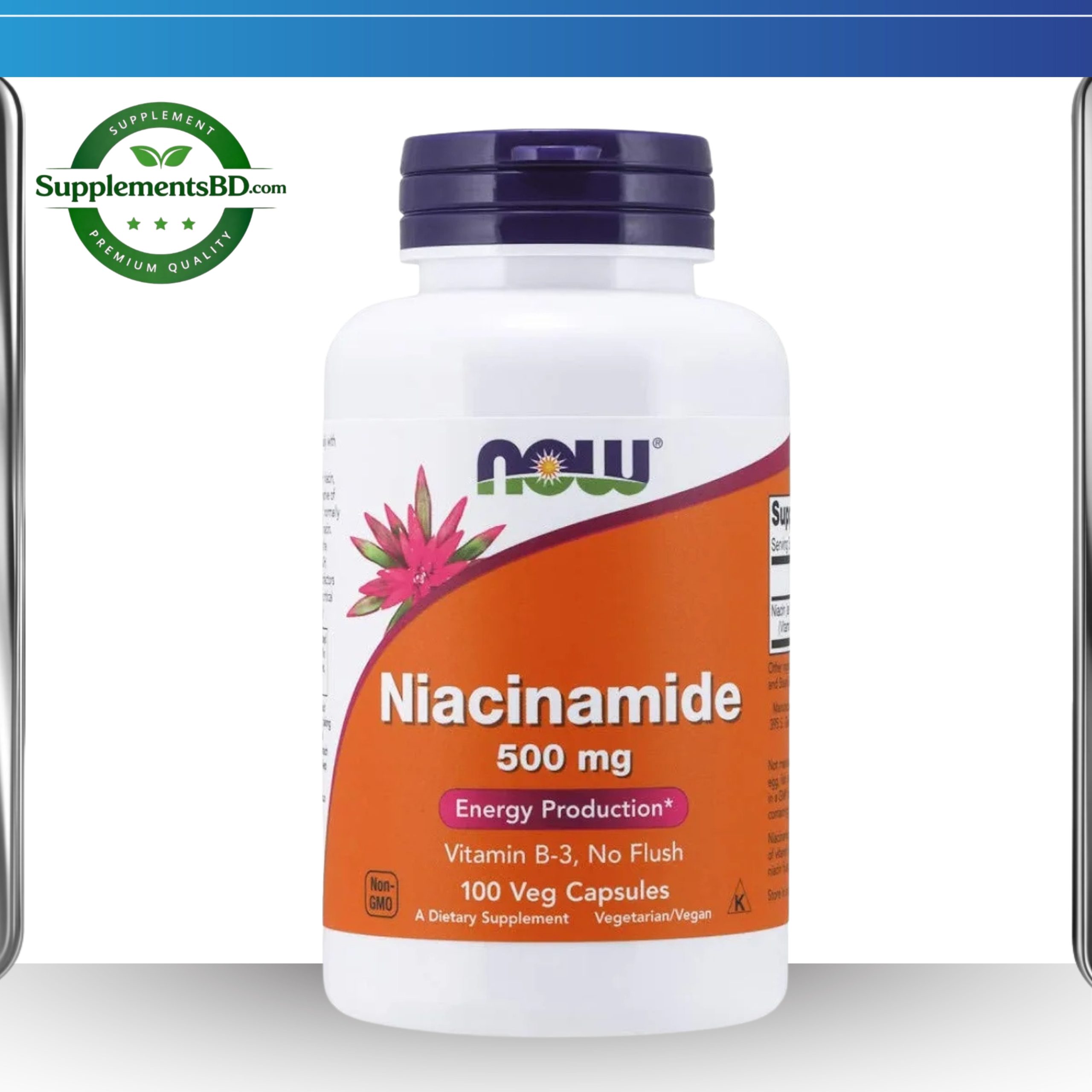 NOW Foods Niacinamide 500mg-(100 Capsules)