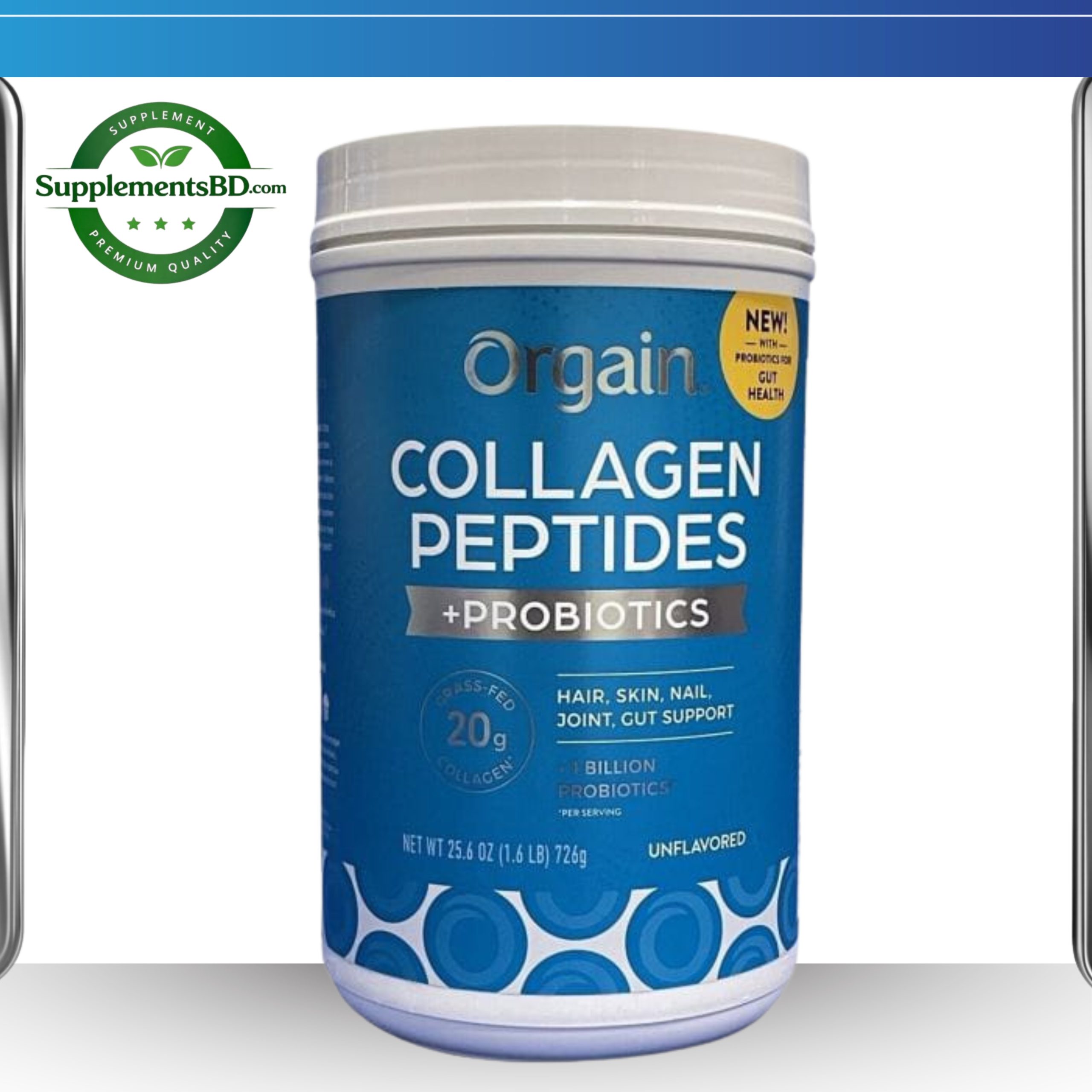 Orgain Collagen Peptides + Probiotics, Unflavored 726 gm