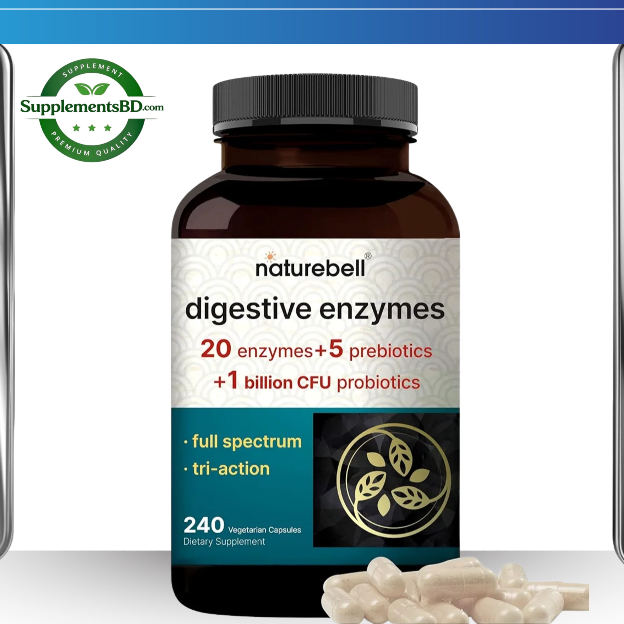 NatureBell Digestive Enzymes – (240 Capsules)