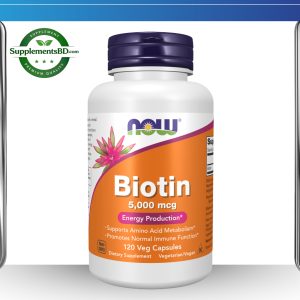 NOW Foods Biotin 5,000 mcg - (100 Veg Capsules)