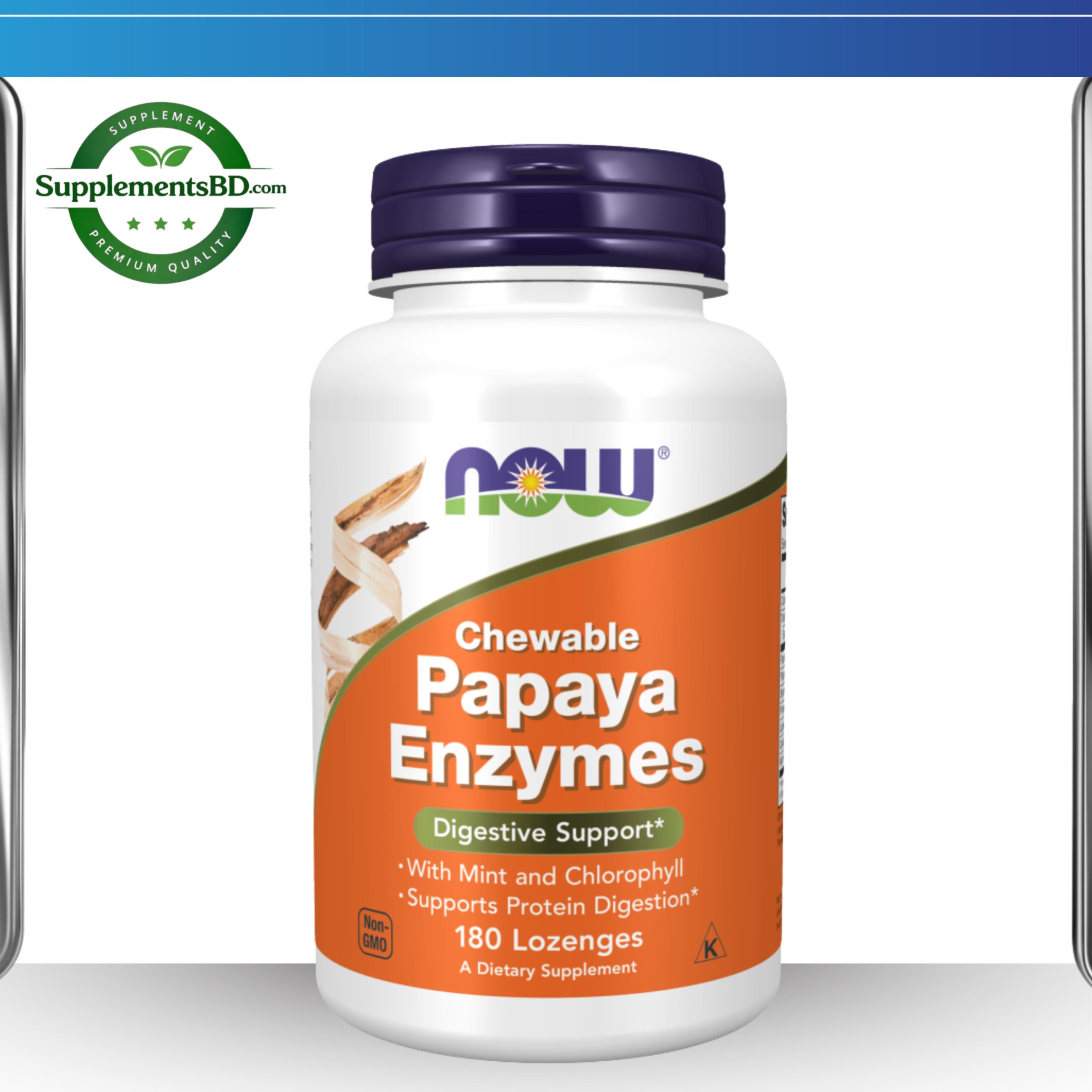 NOW Foods Papaya Enzyme – (180 Lozenges)