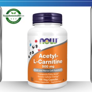 NOW Foods Acetyl-L-Carnitine 500 mg – (100 Veg Capsules)