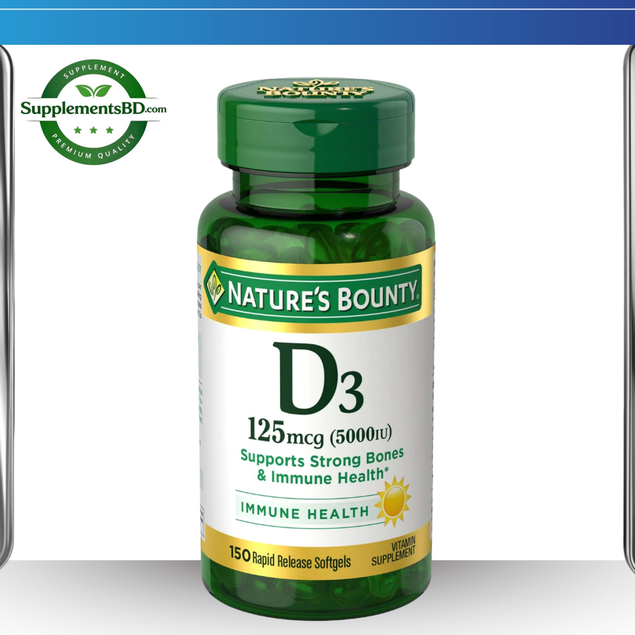 Nature’s Bounty Vitamin D3 125 mcg 5000 IU -(150 Softgels)