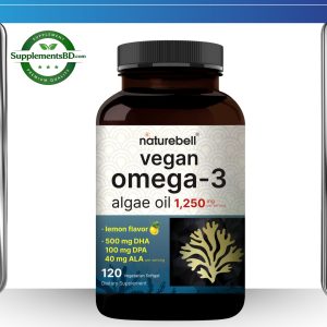 NatureBell Vegan Omega 3 Algae Oil Supplement-(120 Veggie Softgels)